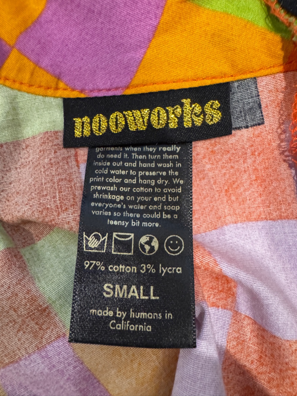 Nooworks Airliner Dress in Carnival print (Tara Booth). Size Small. Like New. - Picture 7 of 7